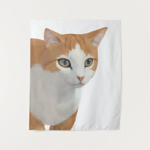 Schattige Siamese Kat Kunst Wandkleed