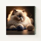 Schattige Siamese kat met Yarn Balls Notitieboek (Achterkant)