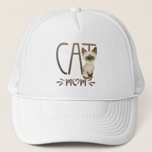 Schattige Siamese Kat Moeder Cadeau Grappige Kitty Trucker Pet