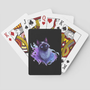 Schattige Siamese Kat Pokerkaarten