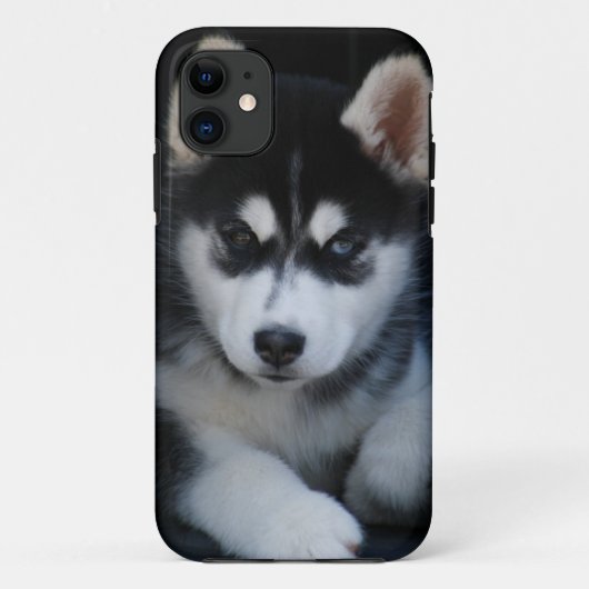 Schattige Siberian Husky Sled Dog Puppy Case-Mate iPhone Case (Achterkant)