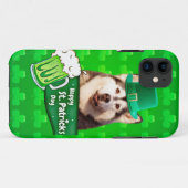 Schattige Siberisch Husky Dog Pet St. Patrick's Da Case-Mate iPhone Case (Achterkant (horizontaal))