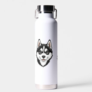 Schattige Siberische Husky Puppy Waterfles