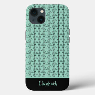 Schattige silhouet kokospalmen iPhone 13 hoesje