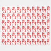 Schattige silhouet, vrolijke dans fleece deken (Voorkant (Horizontaal))