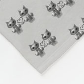 Schattige Silver Cats Fleece Deken (Hoek)