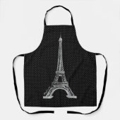 Schattige Silver Eiffel Tower Schort (Voorkant)