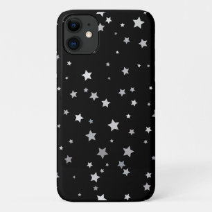 Schattige Silver Stars patroon   Elke achtergrondk iPhone 11 Hoesje
