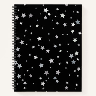 Schattige Silver Stars patroon Elke achtergrondk Notitieboek