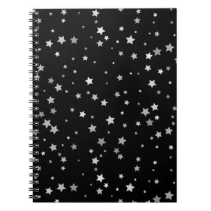 Schattige Silver Stars patroon Elke achtergrondk Notitieboek