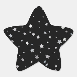 Schattige Silver Stars patroon Elke achtergrondk Ster Sticker