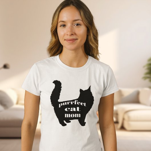 Schattige SImple Modern Cat Mom Shirt