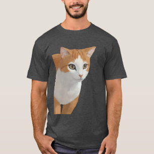 Schattige Sinaasappel Kat Kunst T-shirt