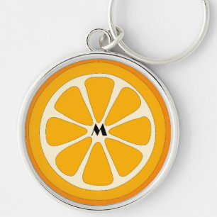 Schattige Sinaasappel Slice Eenvoudig Minimalistis Sleutelhanger