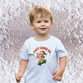 Schattige Skateboardende Gemberkoek Man Kerstmis Kinder Shirts