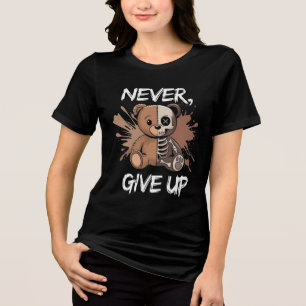 Schattige skelet Beer Tri-Blend Shirt