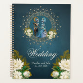 Schattige skelet bruiloft paar gotische stijl planner