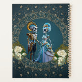 Schattige skelet bruiloft paar gotische stijl planner