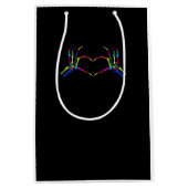 Schattige Skeleton Sign Kleurrijke Halloween Class Medium Cadeauzakje (Voorkant)