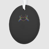 Schattige Skeleton Sign Kleurrijke Halloween Class Ornament (voorkant)