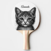 Schattige sketch van Young Cat Personal Tafeltennisbatje (Achterkant)