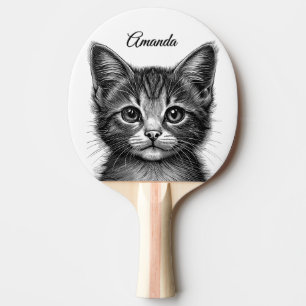 Schattige sketch van Young Cat Personal Tafeltennisbatje