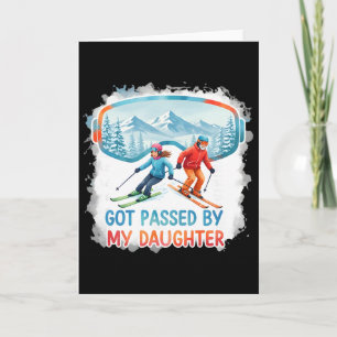 Schattige Ski Vader Geweld Aangedaan Door Mijn Doc Kaart