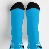 Schattige Sky Blue Afstuderen Custom Afstuderen Sokken (Top)