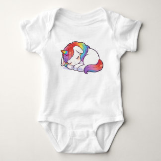Schattige Slaande Regenboog Eenhoorn Kawaii Unisex Romper