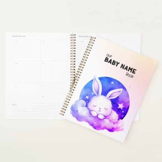 Schattige Slaap Konijn Planner (Display)