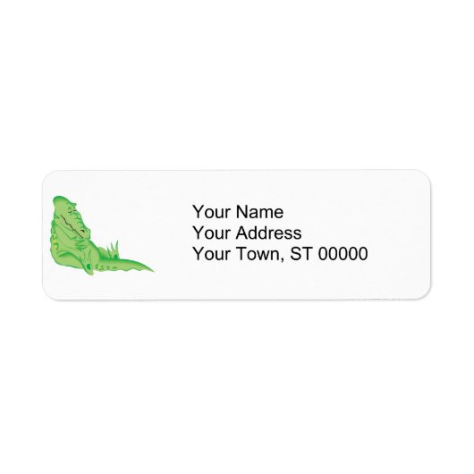 schattige slaapalligator etiket (Voorkant)