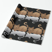 Schattige Slaapkat Cadeaupapier (Uitgerold)