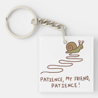 Schattige Slak Geduld Motivatie Spreuk Sleutelhanger