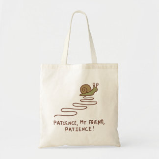 Schattige Slak Geduld Motivatie Spreuk Tote Bag