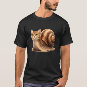Schattige Slak Kat Grappig Dier Meme Lange Mouwen T-shirt