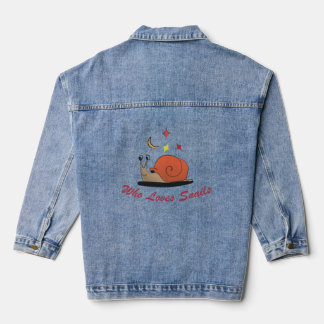 Schattige slak Shirt voor wie van slakken houdt T- Denim Jacket