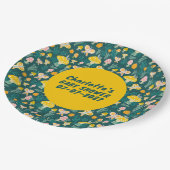 Schattige slakkenpaddestoel vlinder Schattige BABY Papieren Bordje (Gekanteld)