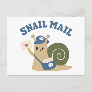Schattige slakkenpostbode briefkaart