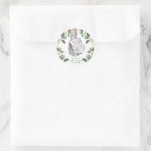 Schattige Slapen Baby Olifant Groen Gouden Douche Ronde Sticker (Tas)