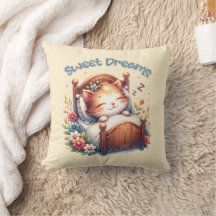 Schattige slapen Kitten Sweet Dreams Kinderkamer d