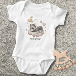 Schattige Slapen Racoon Nap-aholic Romper