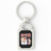 Schattige Slapen Sushi Kat Kitten Aziatisch Voedse