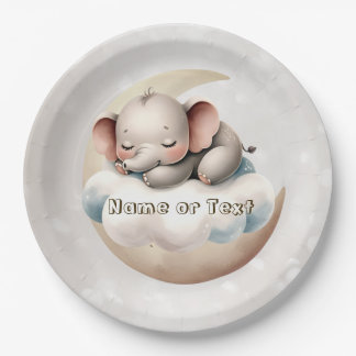 Schattige slapende baby dieren mooie party papieren bordje