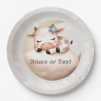 Schattige slapende baby dieren mooie party papieren bordje