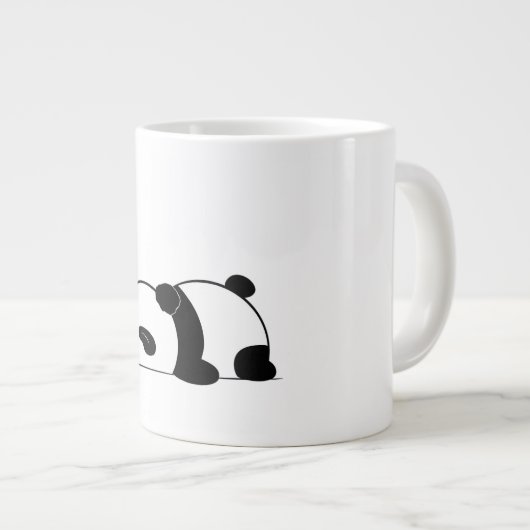 Schattige slaperig panda ontwerp extra grote beker (Voorkant rechts)
