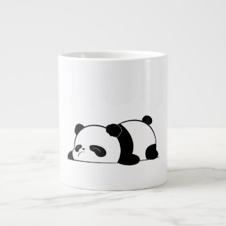 Schattige slaperig panda ontwerp extra grote beker