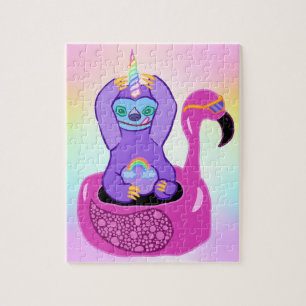 Schattige Sleuf-icorn Jigzaag Puzzle Legpuzzel