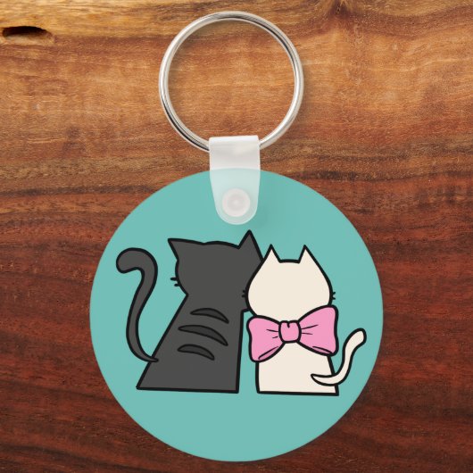 schattige sleutelhanger kattenkoppel (Achterkant)