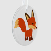 Schattige slimme cartoon vos acryl ornament (voorkant)