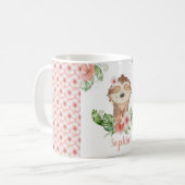 schattige sloeber met roze naam koffiemok (Voorkant links)